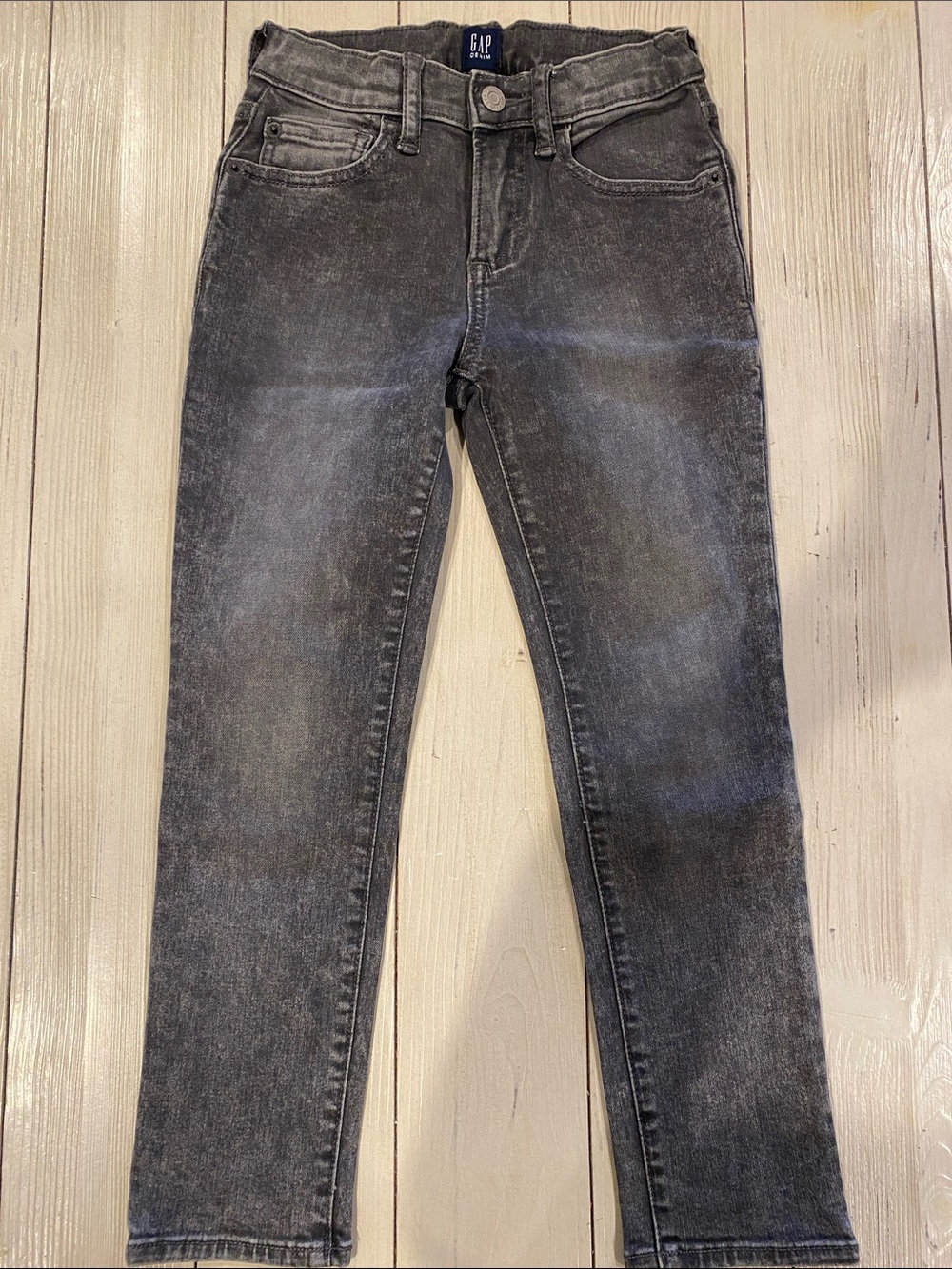 GAP Kids Washed Grey Stretch Slim Jeans